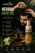 Herbal Hair Oil – 100% Natural Oil for Hair Growth, Hair Fall Control & Dandruff Removal (200ml) Sunnah Food Official