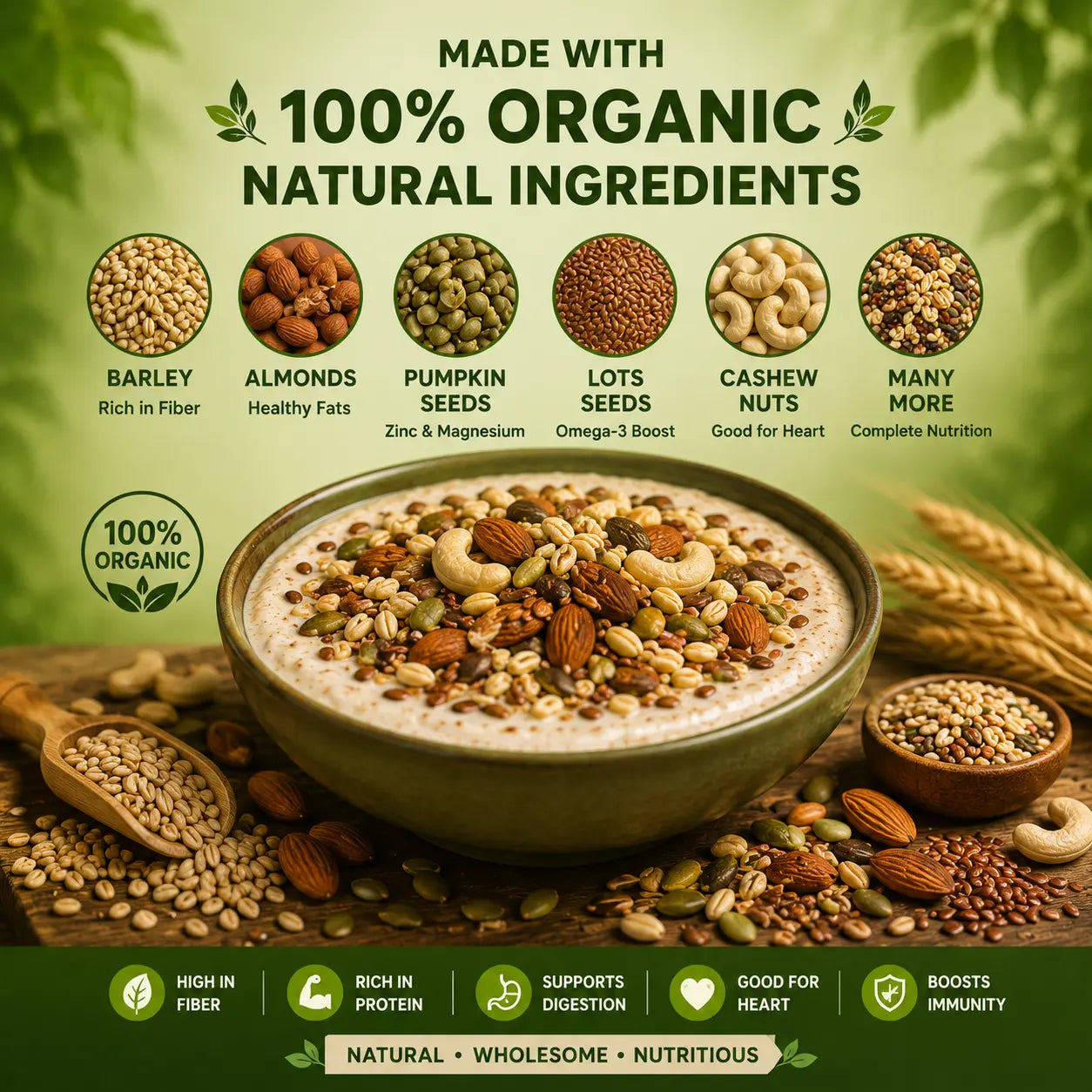 Organic Talbina Powder – 100% Natural Sunnah Superfood with Barley, Dates, Almonds & Nuts Sunnah Food Official